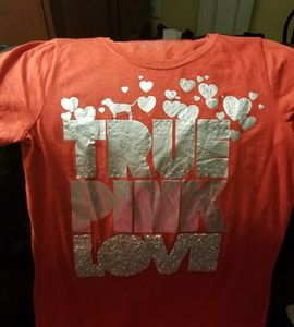 Final Price!! PINK Bling "True Pink Love" T-shirt